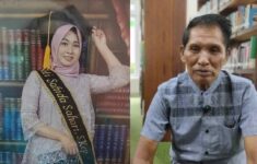 Pensiunan asal Gorontalo bersama anak gadisnya yang hilang di Makassar. (Foto: Dok. Pribadi Keluarga)